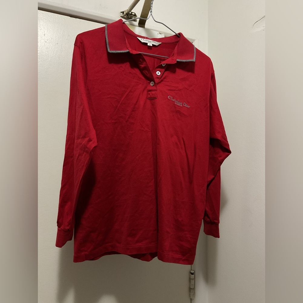 Dior Men's Polo Shirt in Rich Red